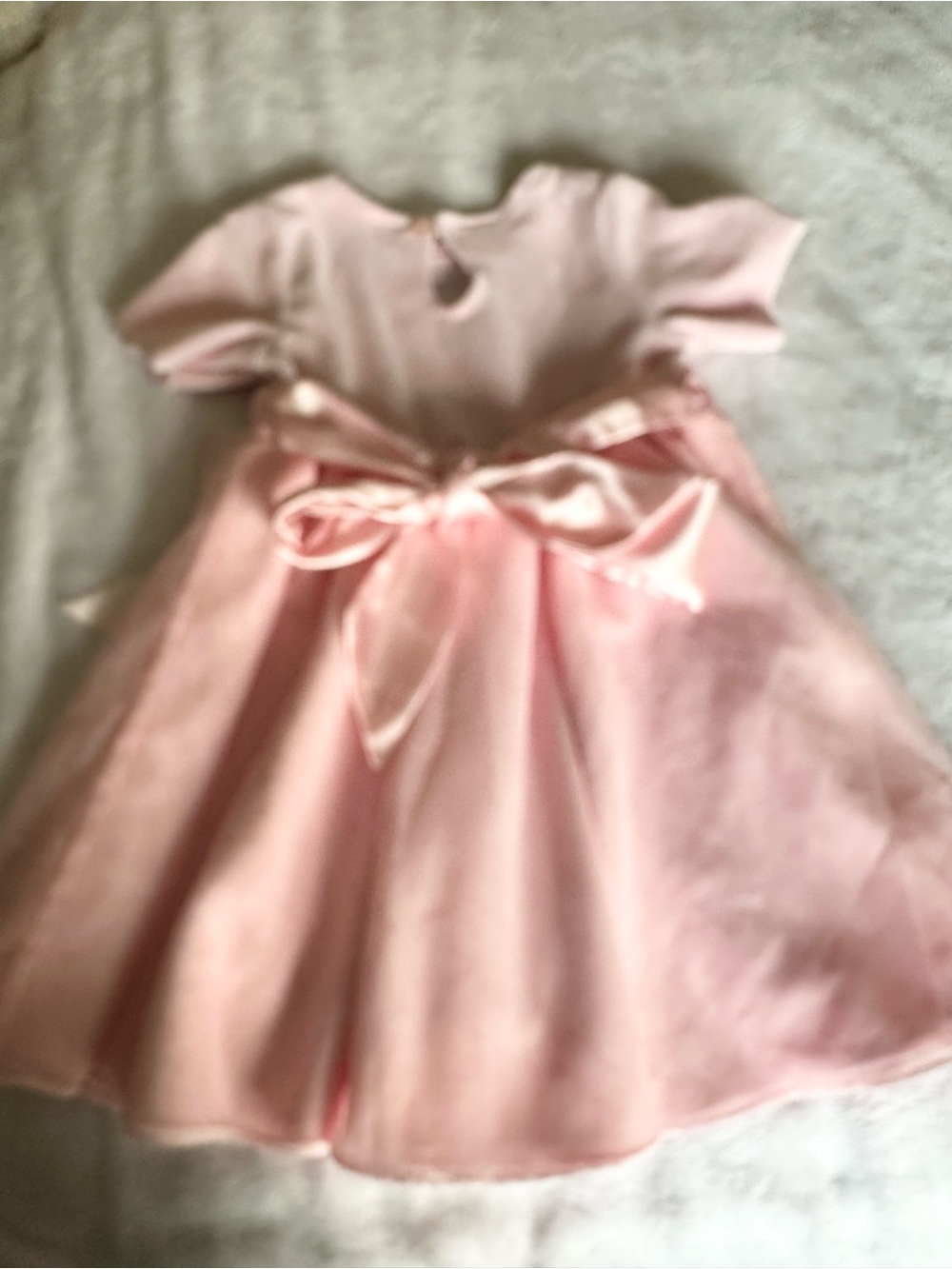 miniwear Pink Satin Bow Party Dress
